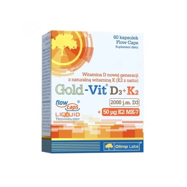 Gold-Vit D3+K2 2000IU 60kaps.