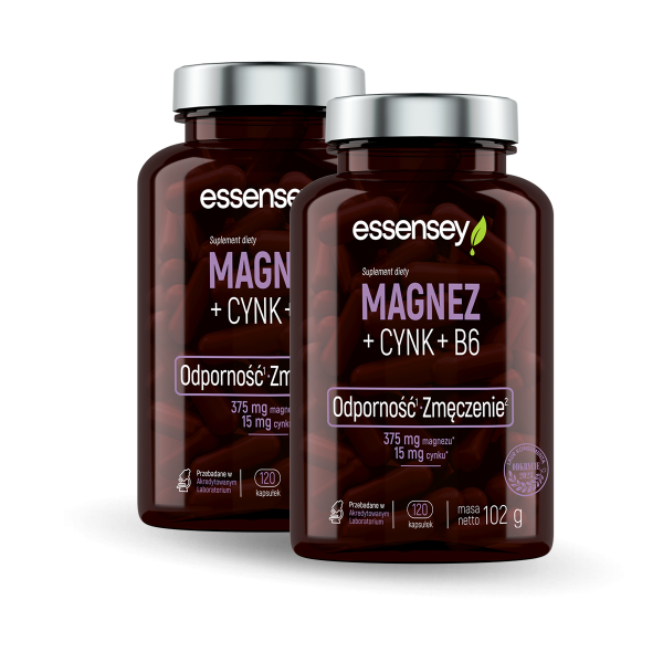 Magnez + Cynk + B6 120kaps. + 120kaps. (2-ga szt. 30% Taniej)