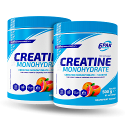 6Pak Creatine Monohydrate 500g + 500g (2-ga szt. 20% Taniej)