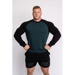 Basic Sweatshirt Raglan 130 T Black-Green