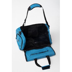 Czarno-niebieska torba sportowa TREC GYM MEDIUM BAG 014 BLACK & BLUE